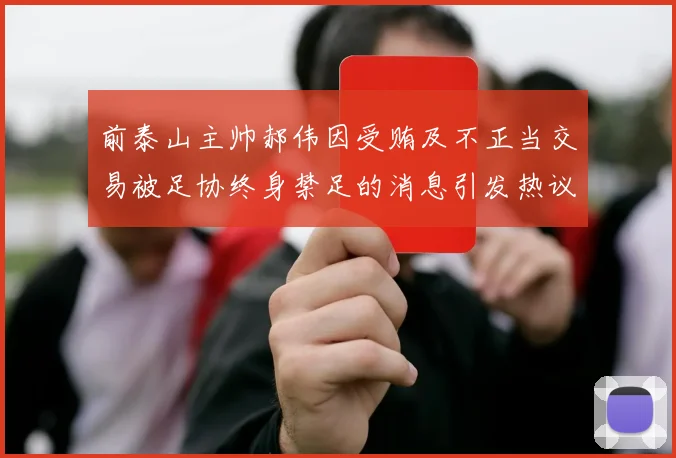 前泰山主帅郝伟因受贿及不正当交易被足协终身禁足的消息引发热议